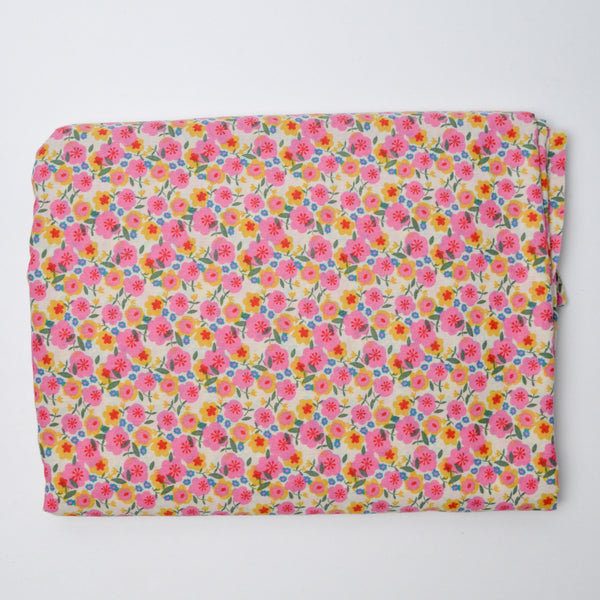 Colorful Floral Cotton Fabric - 92" x 102"