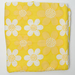 Yellow + White Floral Duvet Cover - 50" x 72"