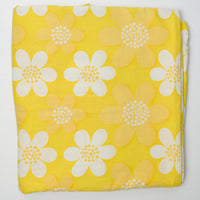 Yellow + White Floral Duvet Cover - 50" x 72"