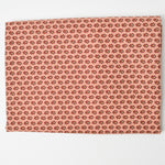 Red + Brown Calico Floral Quilting Cotton Fabric - 44" x 56"