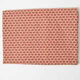 Red + Brown Calico Floral Quilting Cotton Fabric - 44" x 56"