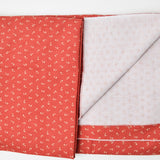 Brick Red + Tan Floral Moda Quilting Cotton Fabric - 44" x 72"