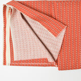 Burnt Orange Geometric Stripes Quilting Cotton Fabric - 44" x 56"
