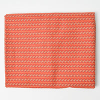 Burnt Orange Geometric Stripes Quilting Cotton Fabric - 44" x 56"