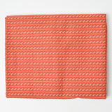 Burnt Orange Geometric Stripes Quilting Cotton Fabric - 44" x 56"