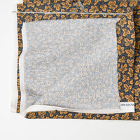 Black + Brown Leaf Print Quilting Weight Woven Fabric - 44" x 72"