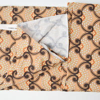 Tan, Black + White Print Quilting Weight Woven Fabric - 44" x 224"