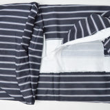 Black + White Striped Cotton Twill Fabric - 52" x 144"