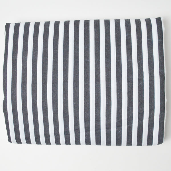 Navy + White Striped Woven Fabric - 47" x 208"