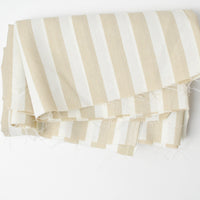 Beige + White Striped Woven Fabric - 36" x 72"