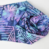 Purple, Blue + Pink Batik Quilting Weight Woven Fabric - 44" x 56"
