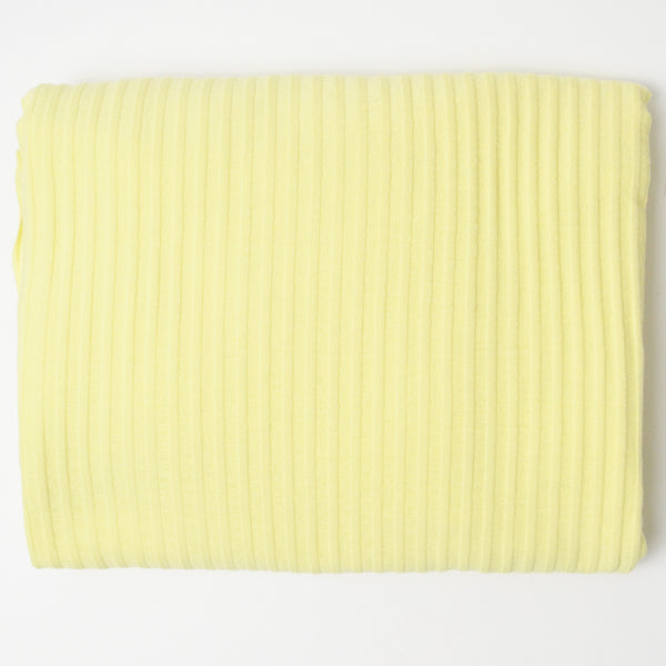Light Neon Yellow Rib Knit Fabric - 52" x 60"
