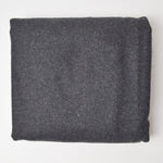 Charcoal Gray Woolly Twill Woven Fabric - 50" x 76"