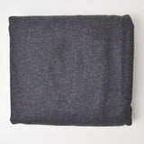 Charcoal Gray Woolly Twill Woven Fabric - 50" x 76"