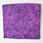 Purple Botanical Batik Quilting Weight Woven Fabric - 44" x 152"
