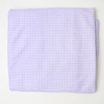 Light Purple Gingham Jersey Knit Fabric - 66" x 72"