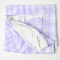 Light Purple Gingham Jersey Knit Fabric - 66" x 72"