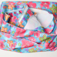 Colorful Floral Fleece-Lined Satin Woven Fabric - 60" x 168"