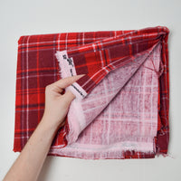 Red Plaid Snuggle Joann Brushed Flannel Fabric - 42" x 100"