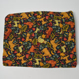 Hooked Rug Animals Print Flannel Fabric - 42" x 170"