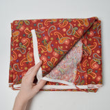 Red Paisley Flannel Fabric - 40" x 105"