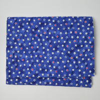 Blue + White Star Flannel Fabric - 42" x 54"