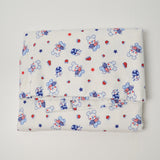 Patriotic Mouse, Snail + Mushroom Print Flannel Fabric - 44" x 72"