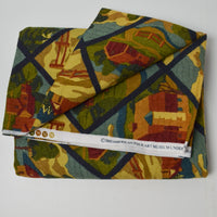Hooked Rug House Print Flannel Fabric - 44" x 56"
