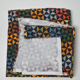 Hooked Rug Geometric Print Flannel Fabric - 42" x 56"