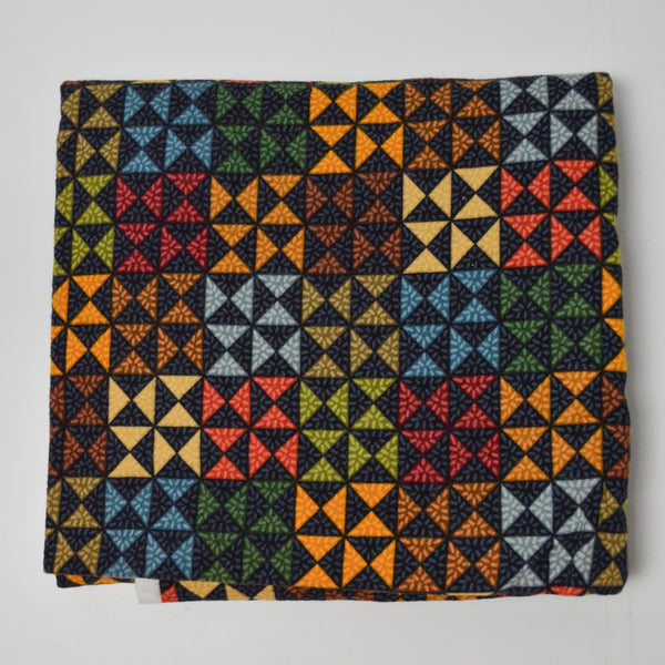 Hooked Rug Geometric Print Flannel Fabric - 42" x 56"