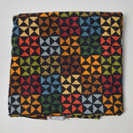 Hooked Rug Geometric Print Flannel Fabric - 42" x 64"