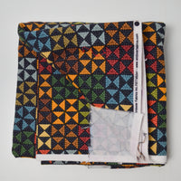 Hooked Rug Geometric Print Flannel Fabric - 42" x 64"