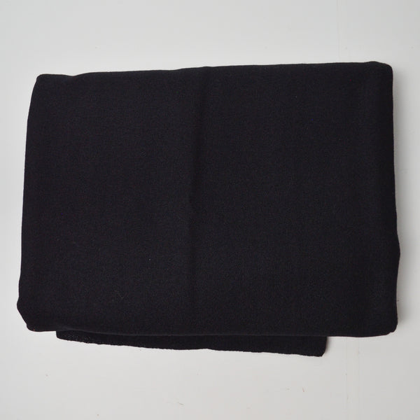 Black Wool Blend Crepe Woven Fabric - 60" x 98"