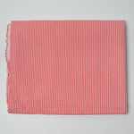 Red + White Striped Seersucker Fabric - 44" x 70"
