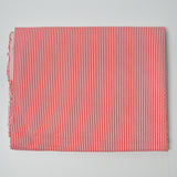 Red + White Striped Seersucker Fabric - 44" x 70"