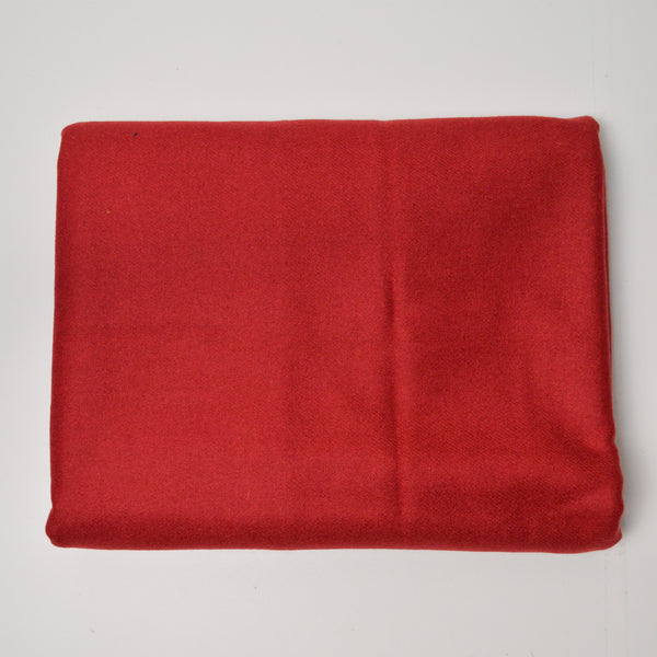 Red Wool Woven Suiting Fabric - 60" x 64"