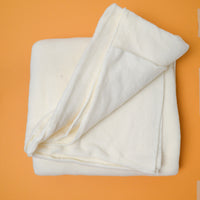 Ivory White Springy Fleece Fabric - 44" x 66"