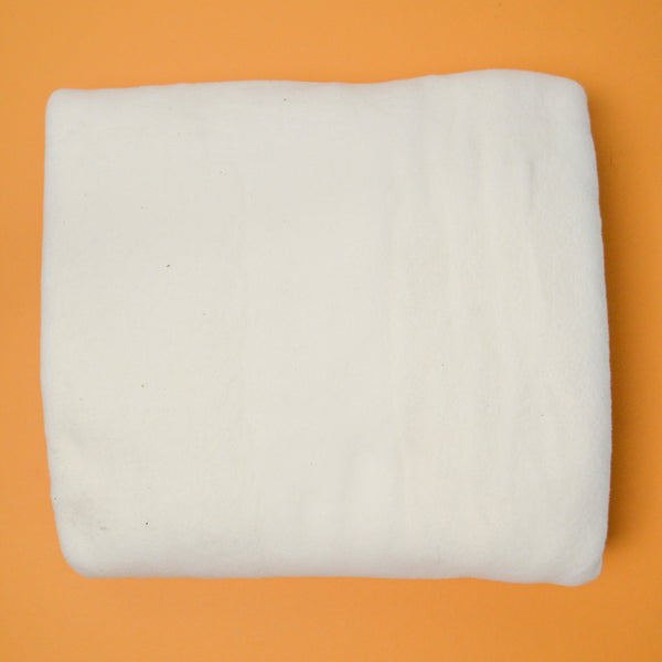 Ivory White Springy Fleece Fabric - 44" x 66"