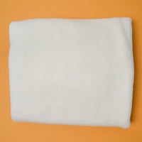 Ivory White Wool Boucle Woven Fabric - 60" x 74"