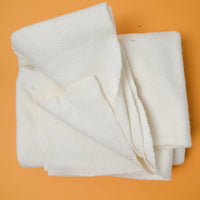 Ivory White Wool Boucle Woven Fabric - 60" x 74"