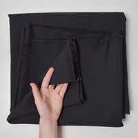 Black Polyester Sturdy Woven Fabric - 70" x 100"