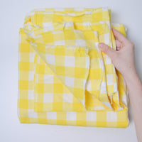 Yellow Gingham Woven Fabric - 44" x 264"