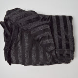 Metallic + Velvet Striped Two-Way Stretch Knit Fabric - 60" x 116"