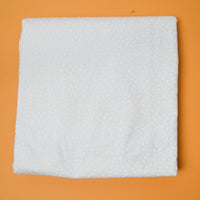 White on Cream Leaf Print Quilting Weight Woven Fabric - 44" x 170"