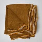 Warm Brown Linen Blend Woven Fabric - 44" x 120"