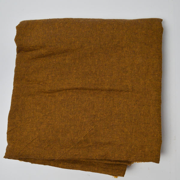 Warm Brown Linen Blend Woven Fabric - 44" x 120"