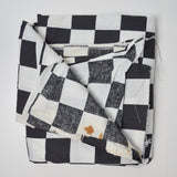 Black + White Checkered Woven Fabric - 40" x 160" (Some Stains)