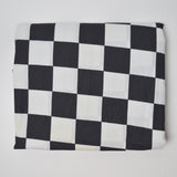 Black + White Checkered Woven Fabric - 40" x 160" (Some Stains)