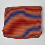 Purple, Red + Orange Striped Knit Fabric - 80" x 144"