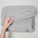 Light Gray Textured Fleece Fabric - 60" x 104"
